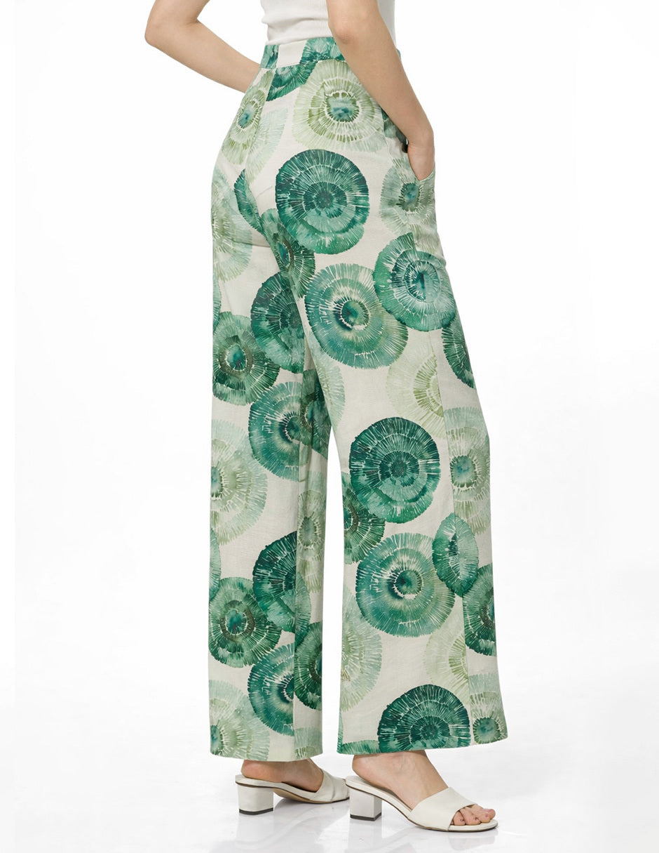 Pantalón Verde Estampado Zoe