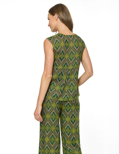 Blusa Verde Estamapada Natalina