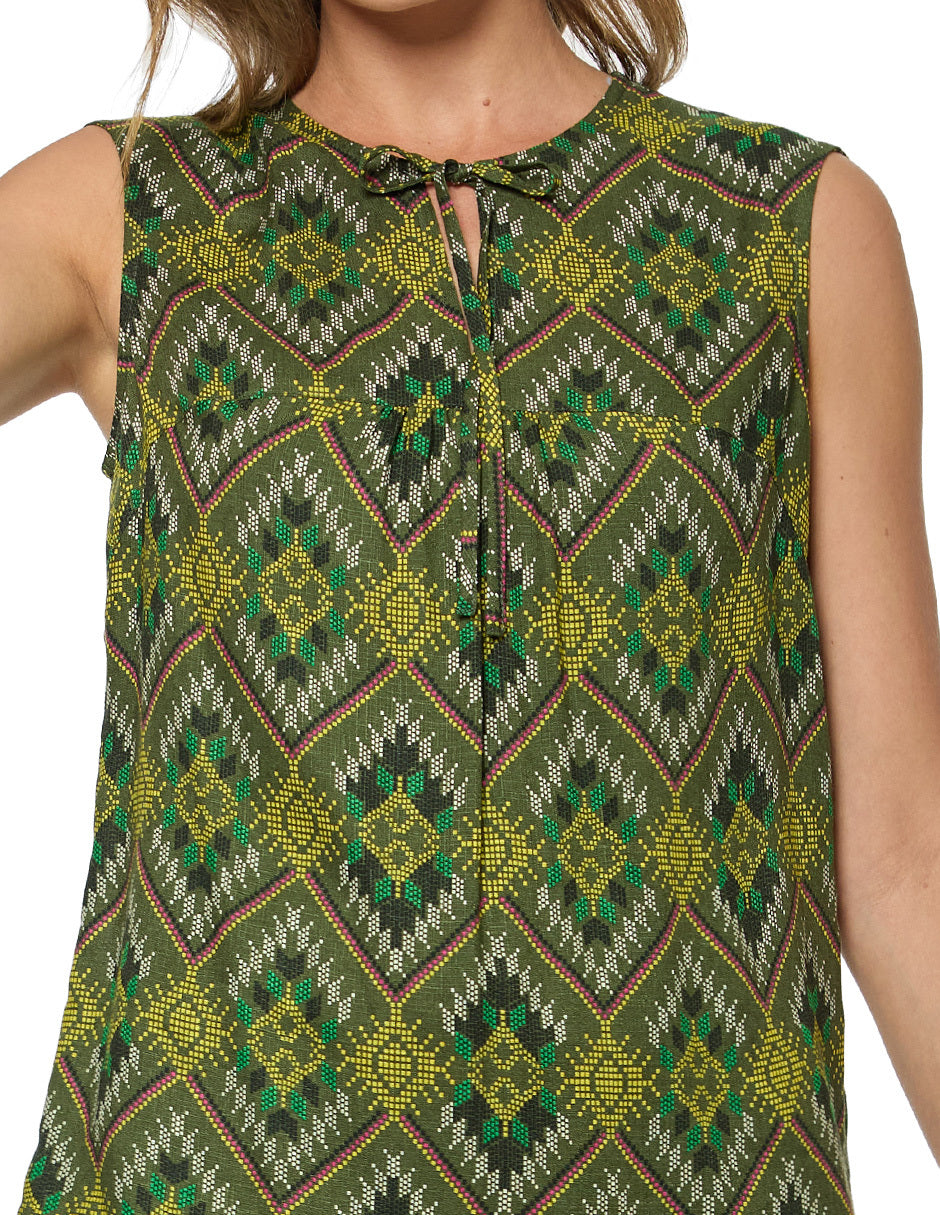 Blusa Verde Estamapada Natalina