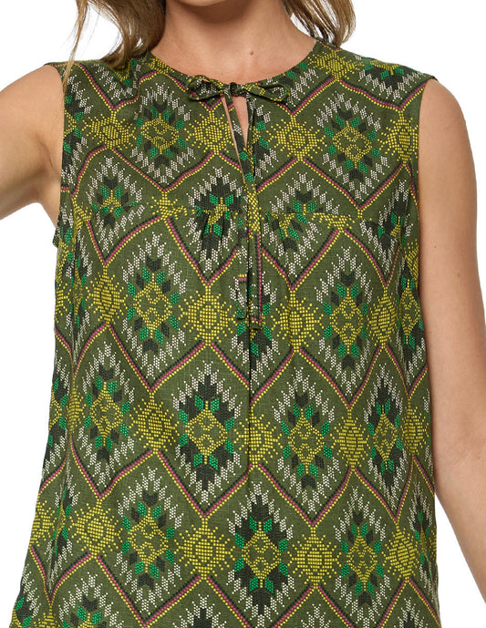 Blusa Verde Estamapada Natalina