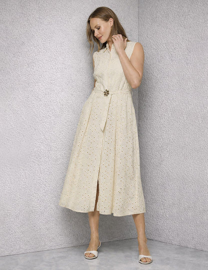 Vestido Largo Beige Eva