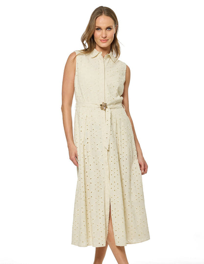 Vestido Largo Beige Eva