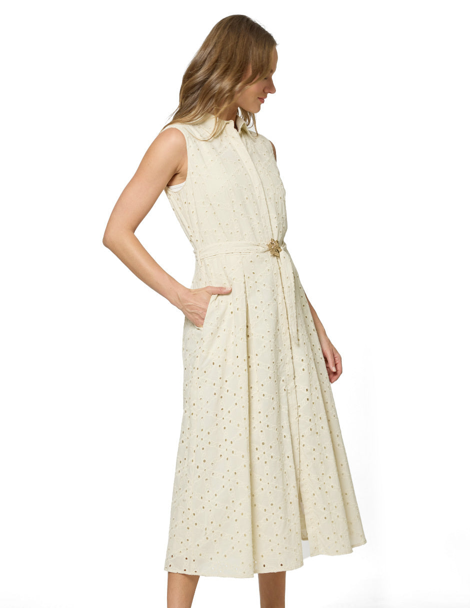 Vestido Largo Beige Eva