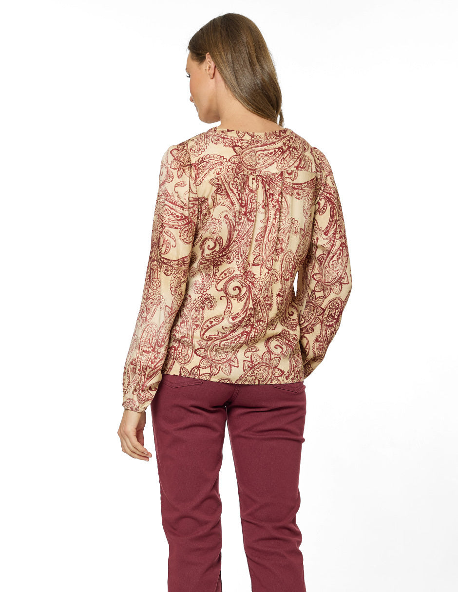 Blusa Beige Estampada Eva