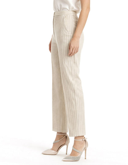 Pantalón a Rayas Beige Padma