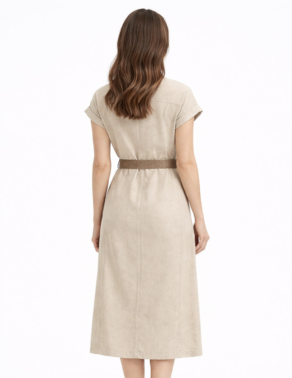 Vestido Chanel Beige Kinsley
