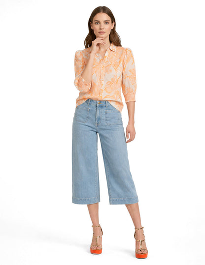 Blusa Hueso Estampada Marlene