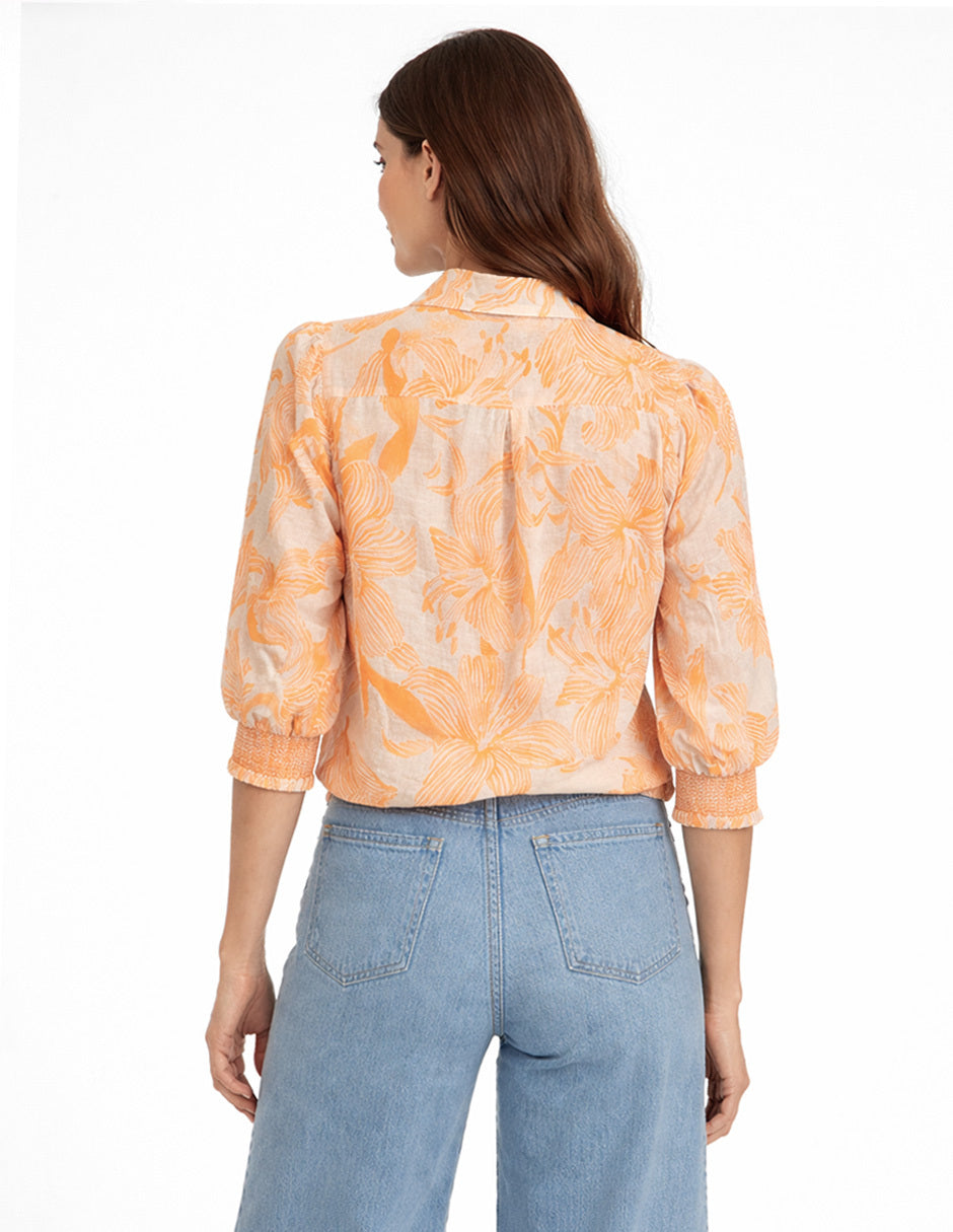 Blusa Hueso Estampada Marlene