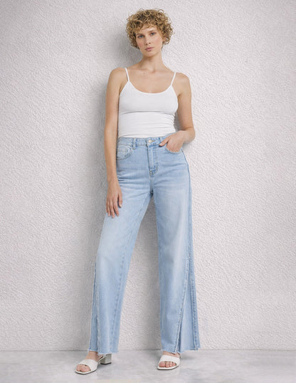 Jeans Sesgados Azul Esenciales