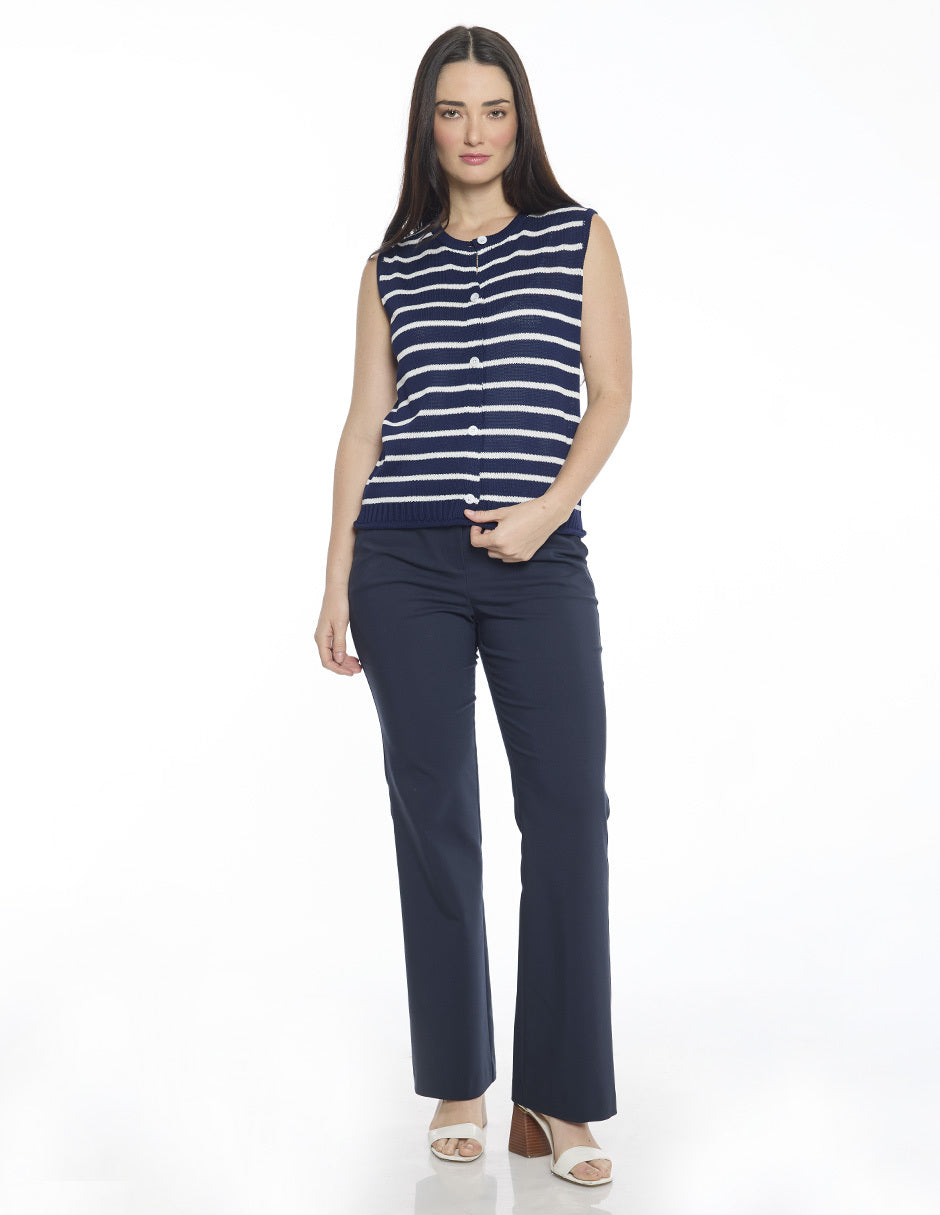 Blusa Franjas Marino Esenciales