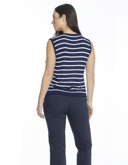Blusa Franjas Marino Esenciales