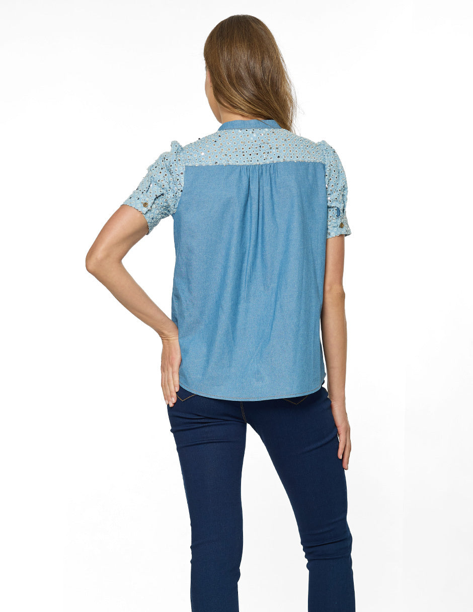 Blusa Azul Mezclilla Esenciales