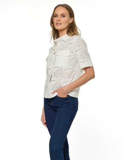 Blusa Camisera Blanca Esenciales
