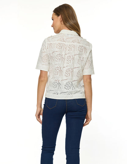 Blusa Camisera Blanca Esenciales