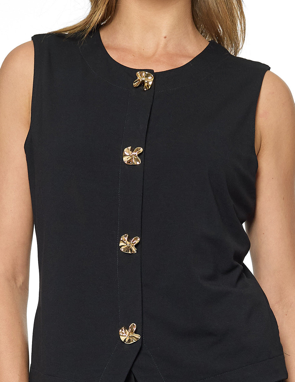 Blusa Lisa con Botones Esenciales