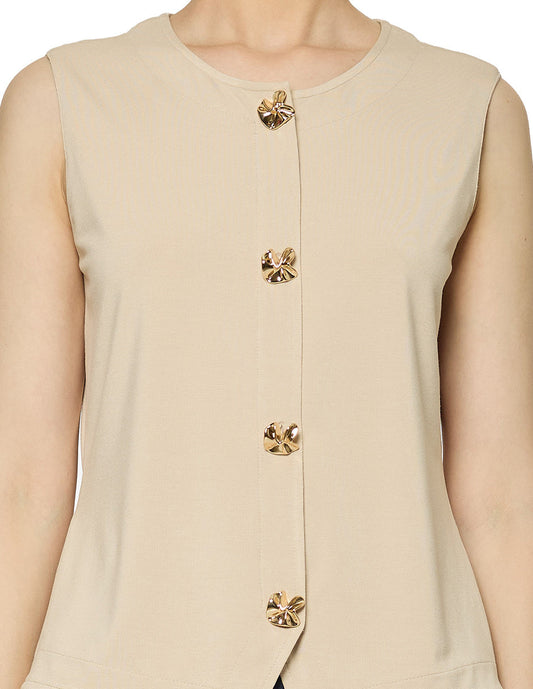 Blusa Lisa con Botones Esenciales