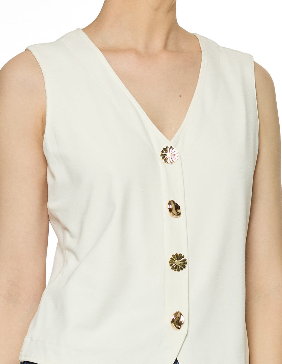Blusa Lisa sin Mangas Esenciales