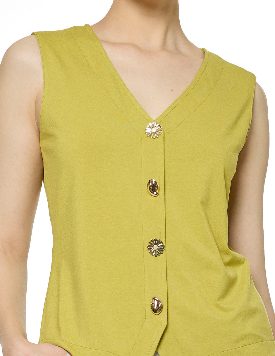 Blusa Lisa sin Mangas Esenciales