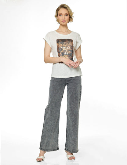 Blusa Blanca Melange Esenciales