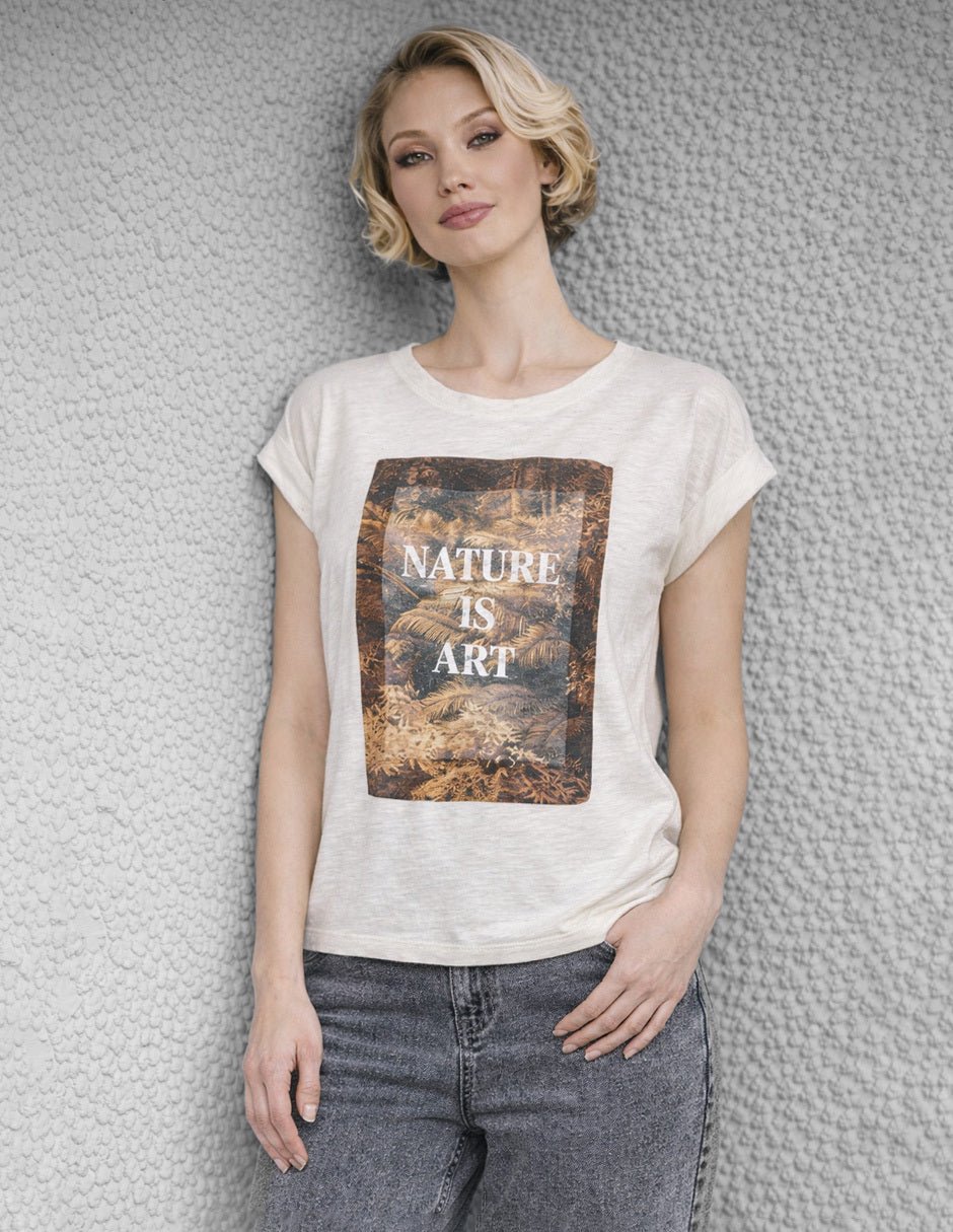 Blusa Blanca Melange Esenciales