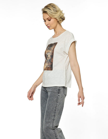Blusa Blanca Melange Esenciales