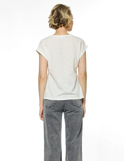 Blusa Blanca Melange Esenciales