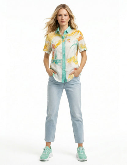 Blusa Blanco Estampada Esenciales