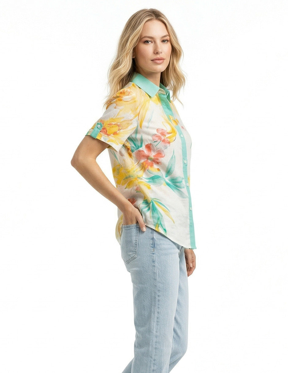 Blusa Blanco Estampada Esenciales