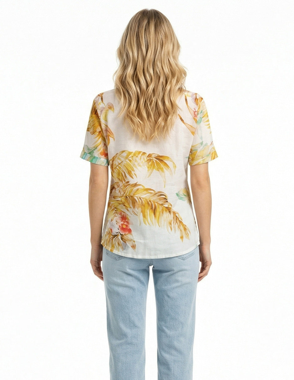 Blusa Blanco Estampada Esenciales