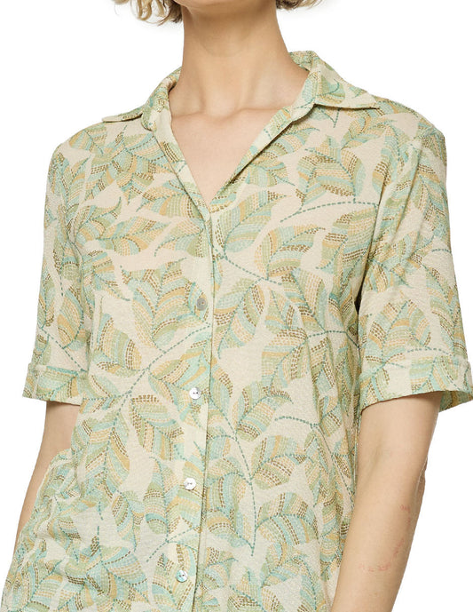 Blusa Beige Estampada Esenciales