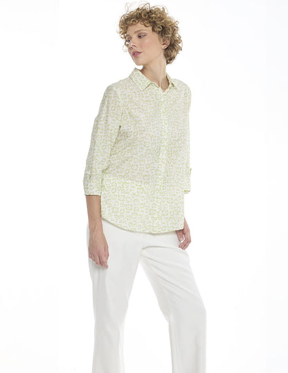 Blusa Hueso Camisera Manga 3/4 Esenciales