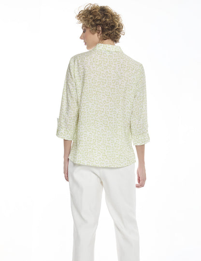 Blusa Hueso Camisera Manga 3/4 Esenciales