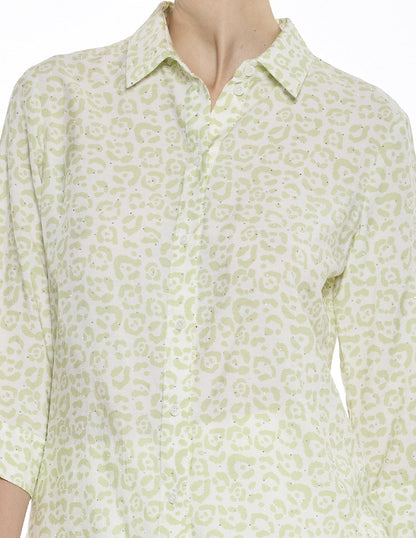Blusa Hueso Camisera Manga 3/4 Esenciales