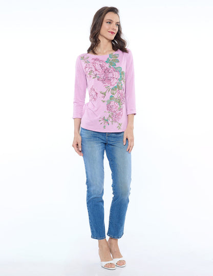 Blusa Rosa Melange Esenciales