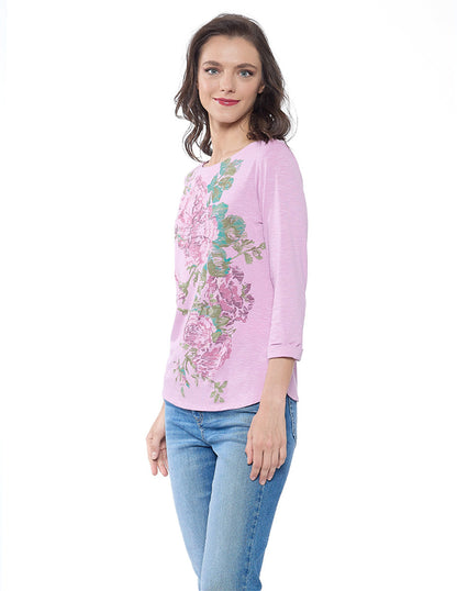 Blusa Rosa Melange Esenciales