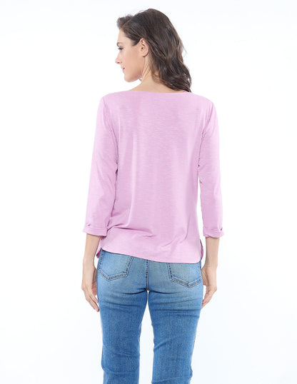 Blusa Rosa Melange Esenciales