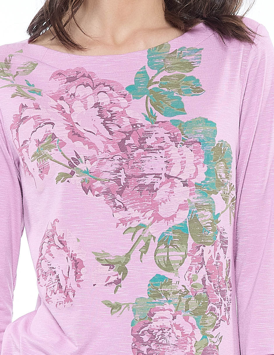 Blusa Rosa Melange Esenciales