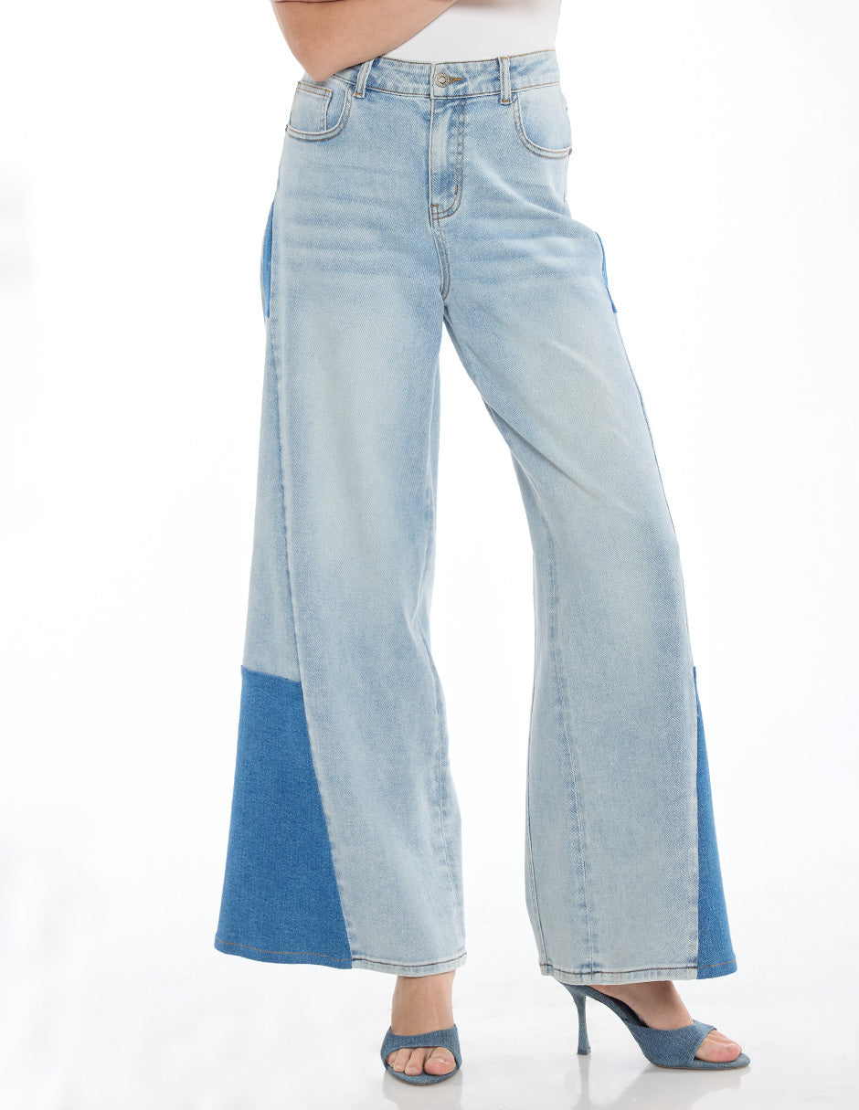 Jeans Asimetrico Azul Esenciales