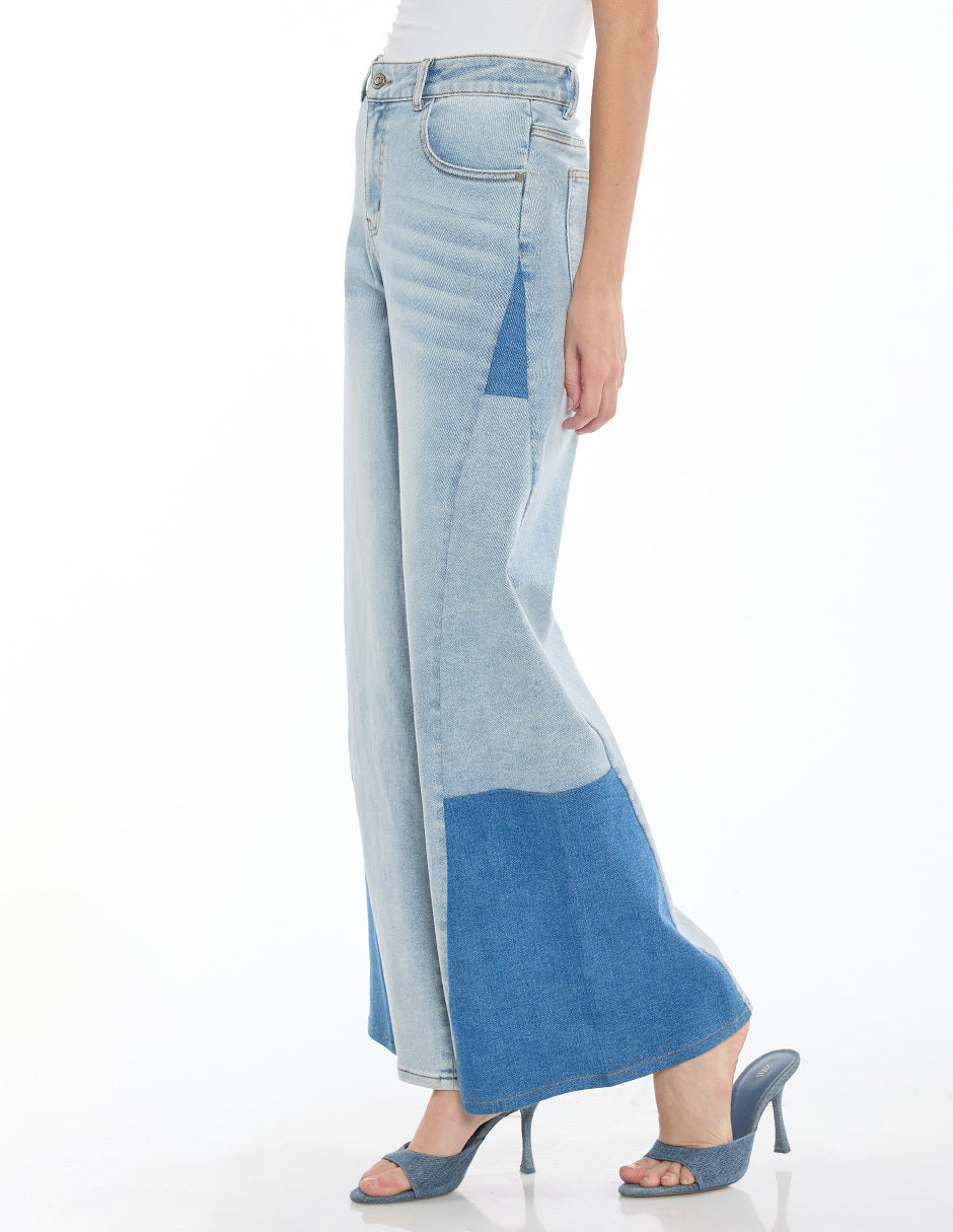Jeans Asimetrico Azul Esenciales