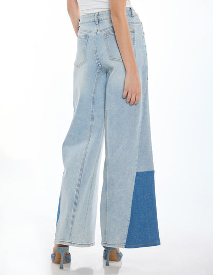 Jeans Asimetrico Azul Esenciales