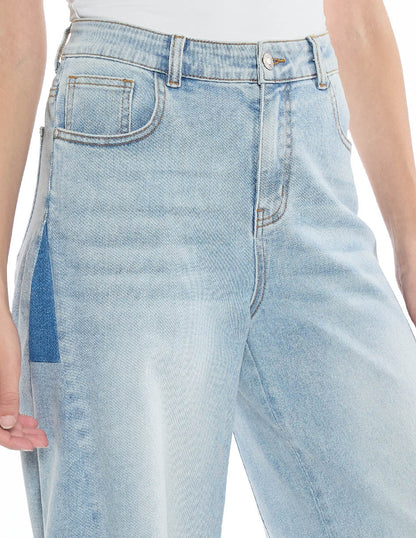 Jeans Asimetrico Azul Esenciales