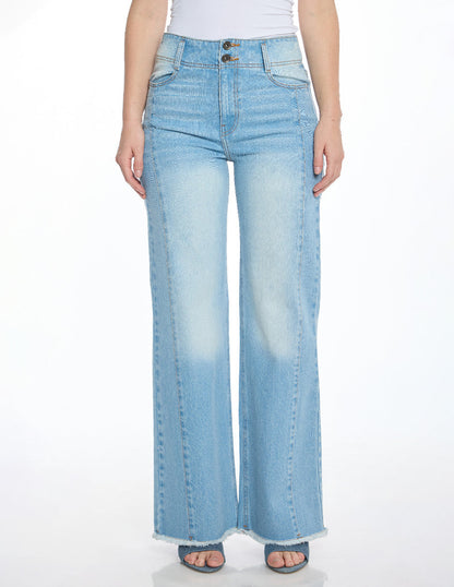 Jeans Azul Pretina Ancha Esenciales