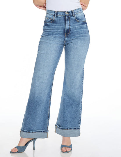 Jeans Azul Doble Ruedo Esenciales