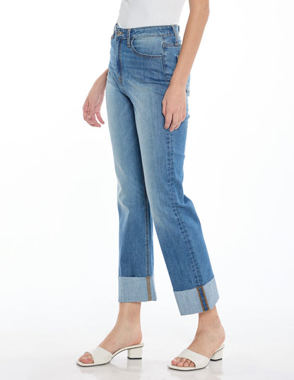 Jeans Marino Doble Ruedo Esenciales