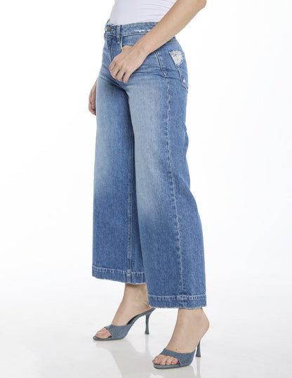 Jeans Deslavado Azul Esenciales