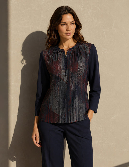 Blusa Marino Estampada Esenciales