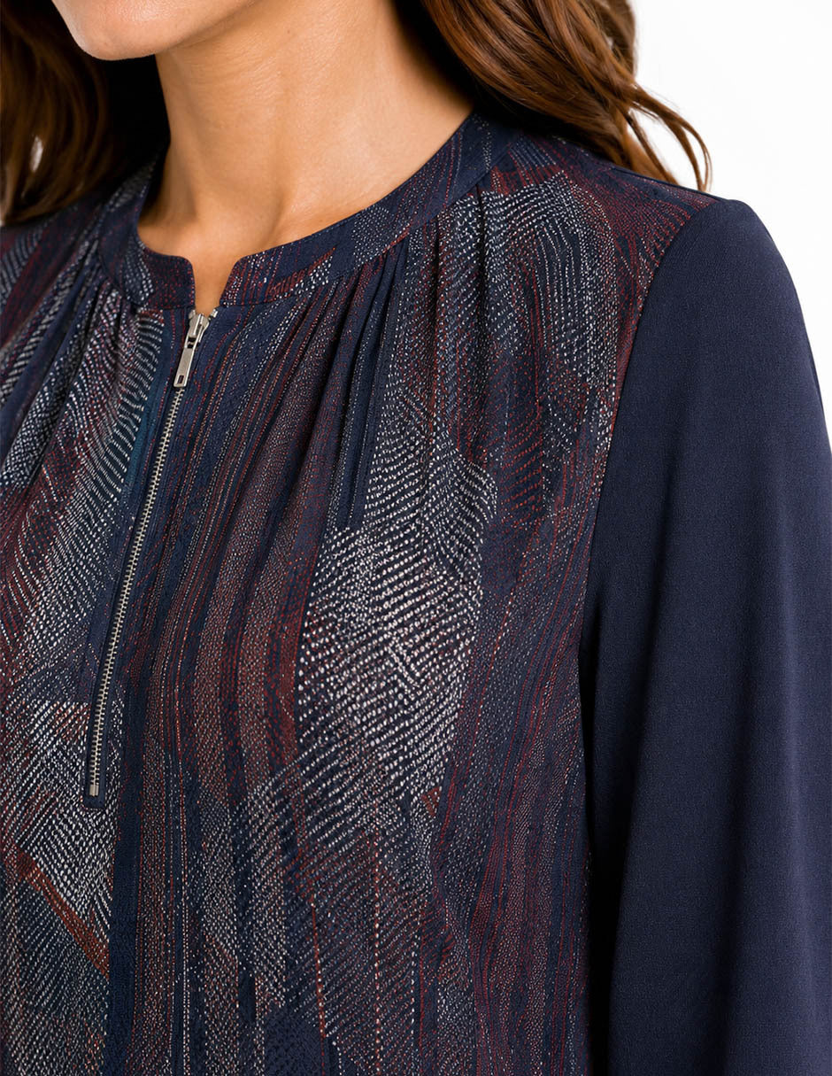 Blusa Marino Estampada Esenciales