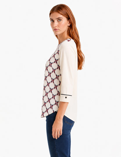 Blusa Beige Combinada Esenciales