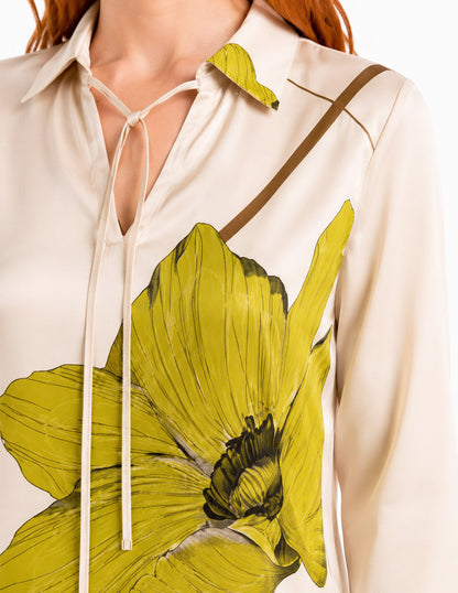 Blusa Beige Estampada Esenciales