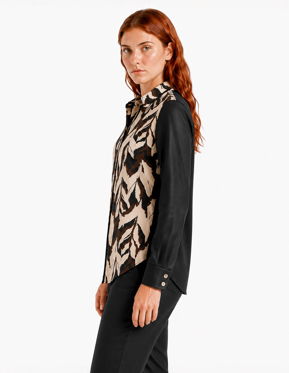 Blusa Camisera Negro Esenciales